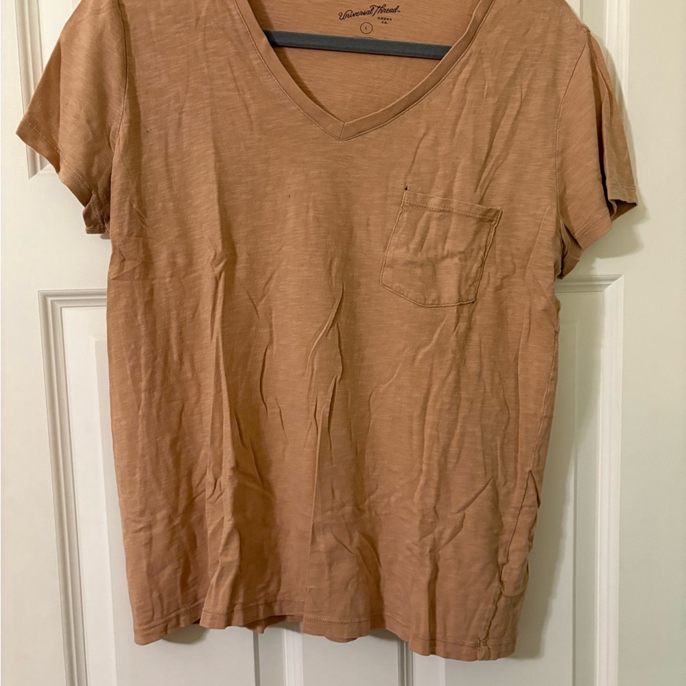 Universal Thread Women's Brown Short Sleeve Tee